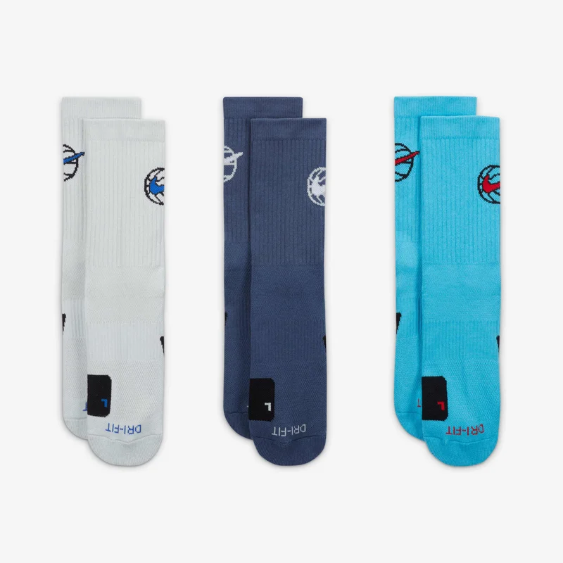 نايكي جوارب كرة السّلة كرو ايفريداي (3 أزواج)